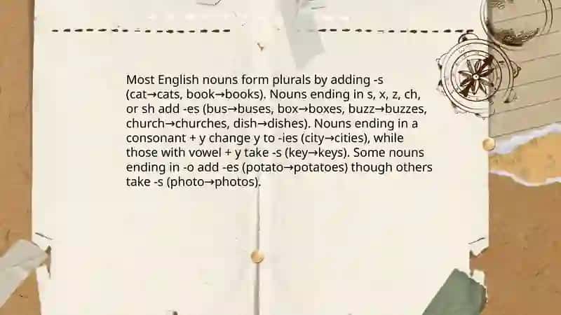Singular and plural nouns 3
