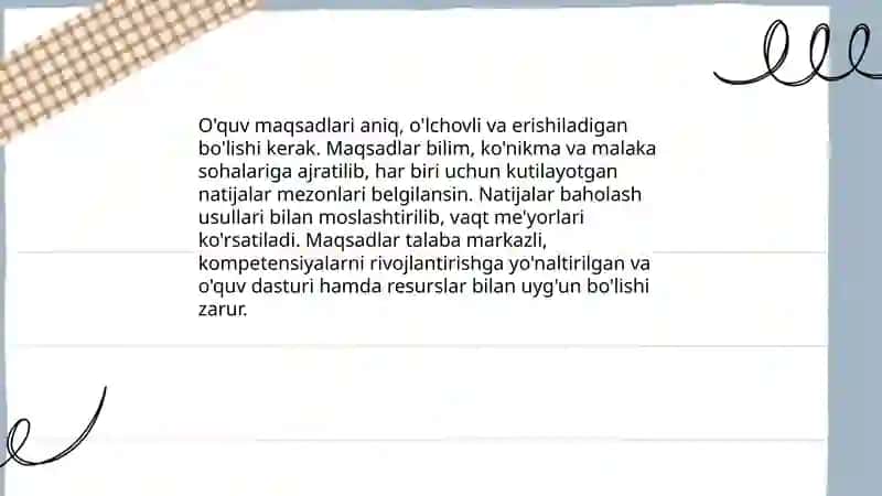 Tarbiyalanuvchilarning bilim ko'nikma va malakalarini tashkil etish 3
