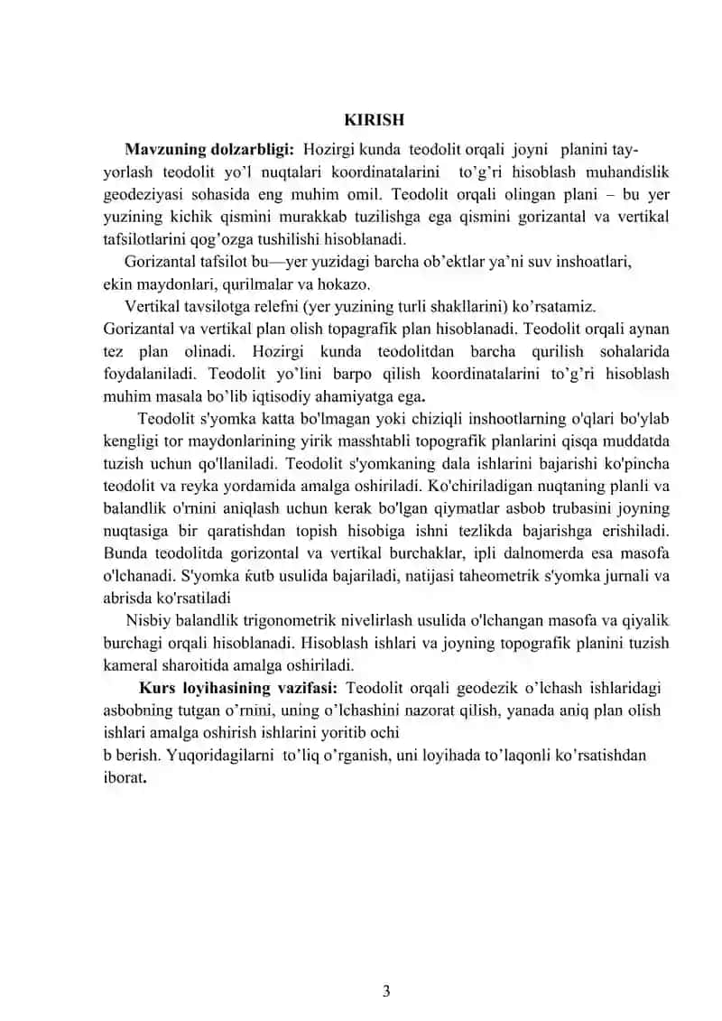 Teodolit syomkasi moxiyati 3