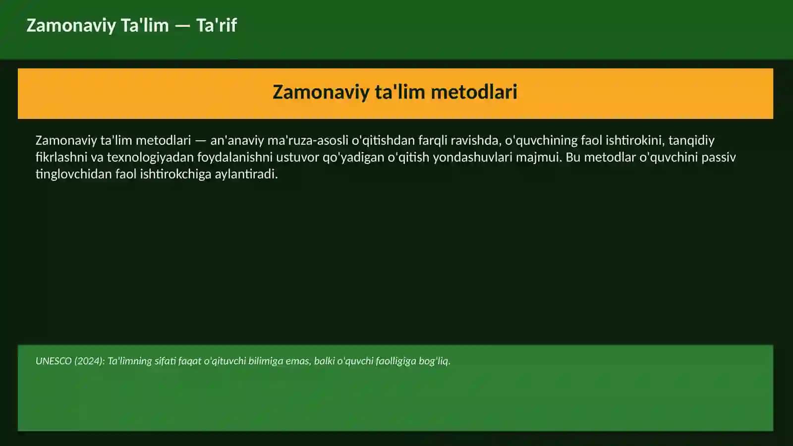 Zamonaviy Ta'lim Metodlari 3