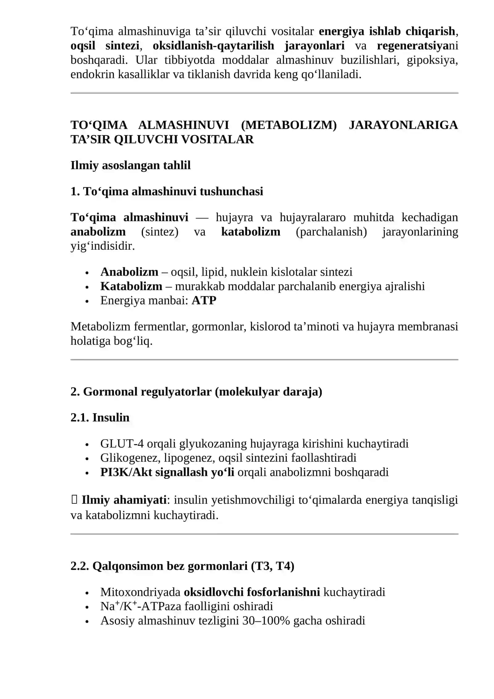 To‘qima almashinuvi jarayonlariga ta’sir qiluvchi vositalar 3