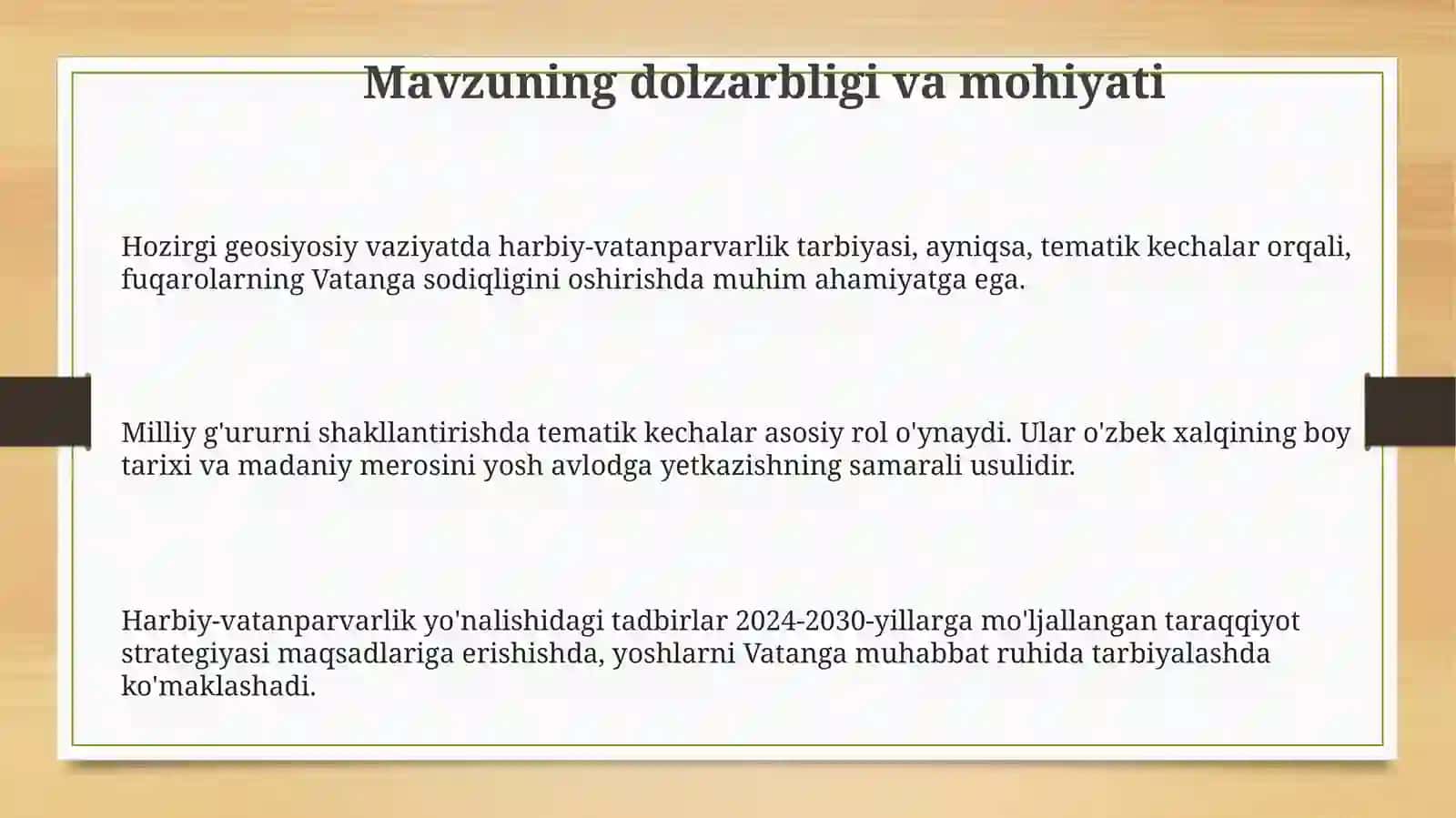 Harbiy-vatanparvarlik tarbiyasida tematik kech va uchrashuvlarahamiyati 3