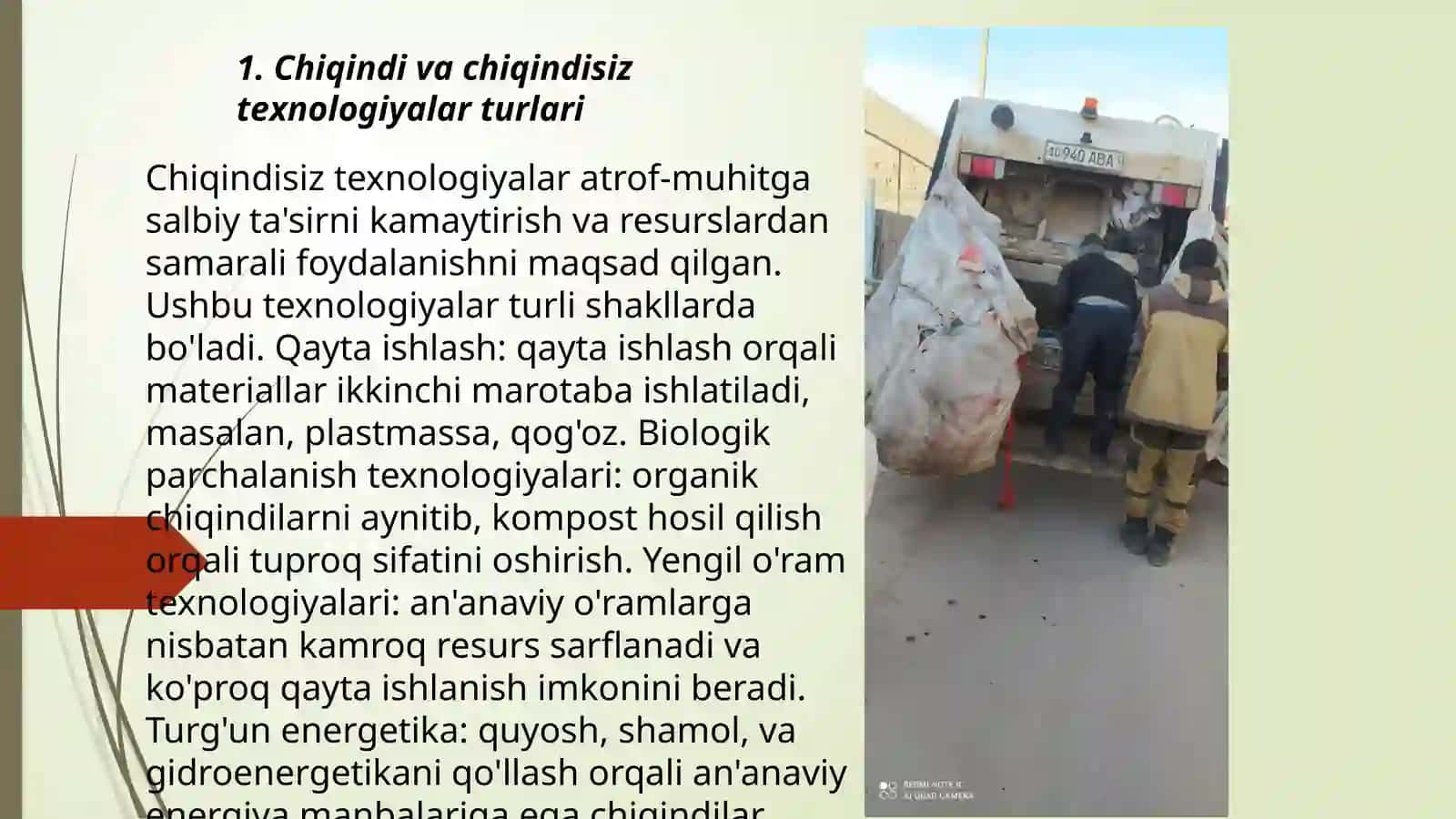 Kam chiqindili va chiqindisiz texnologiyalar 3