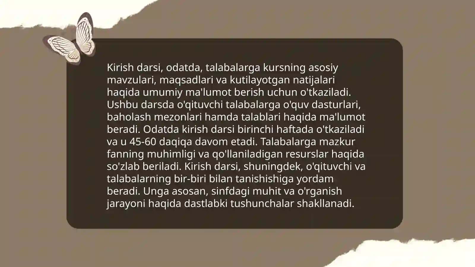 Ona tili darslari turlari. Ta'limiy va nazorat darslarini tashkil etish 3