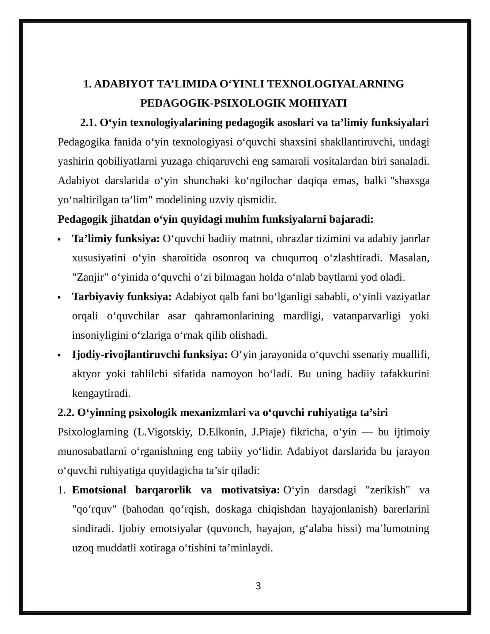 Adabiyot darslarida o‘yin texnologiyalarini qo‘llash metodikasi 3