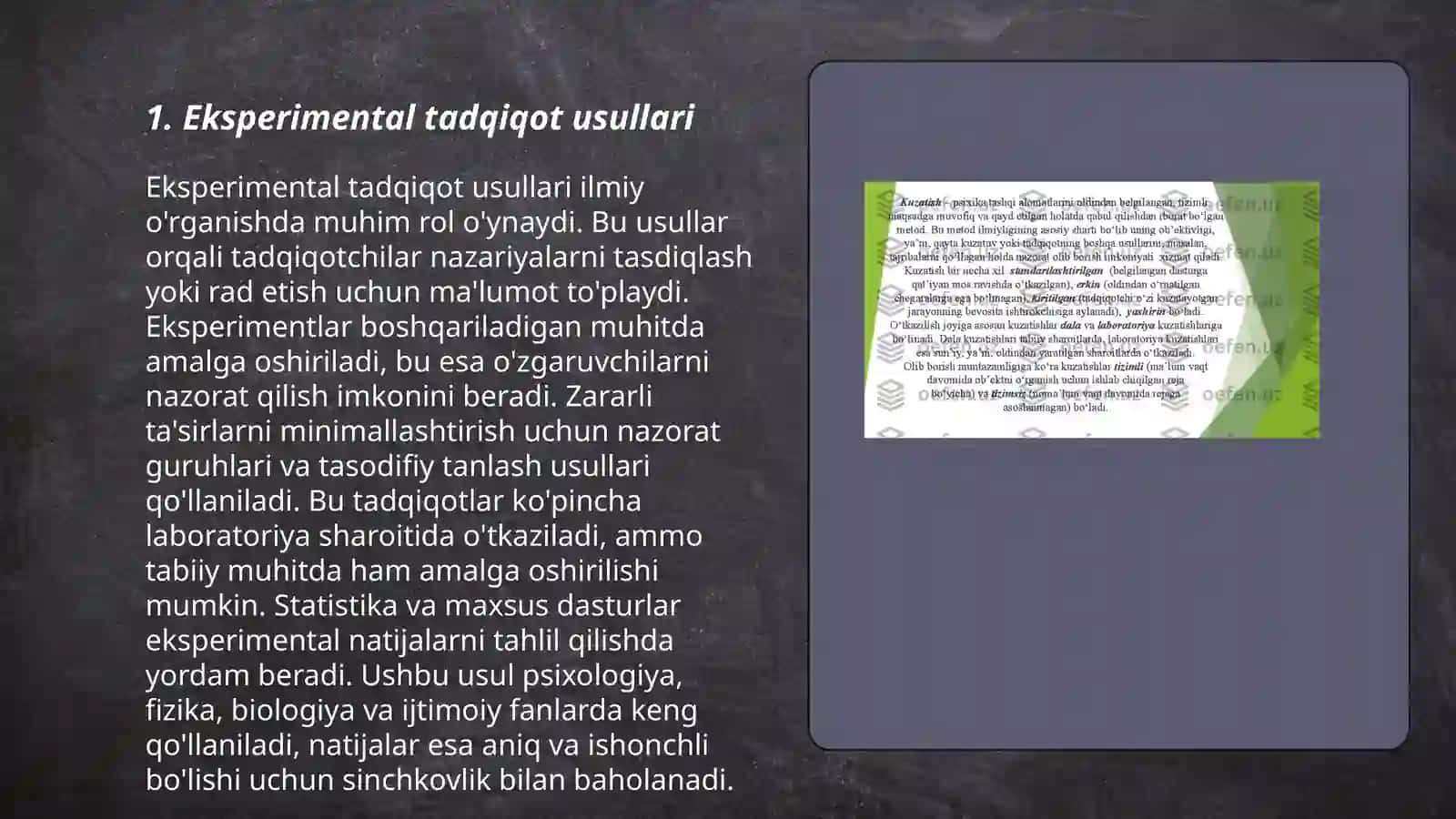Psixologiyaning tadqiqot metodlari va tarmoqlari mavzusi 3