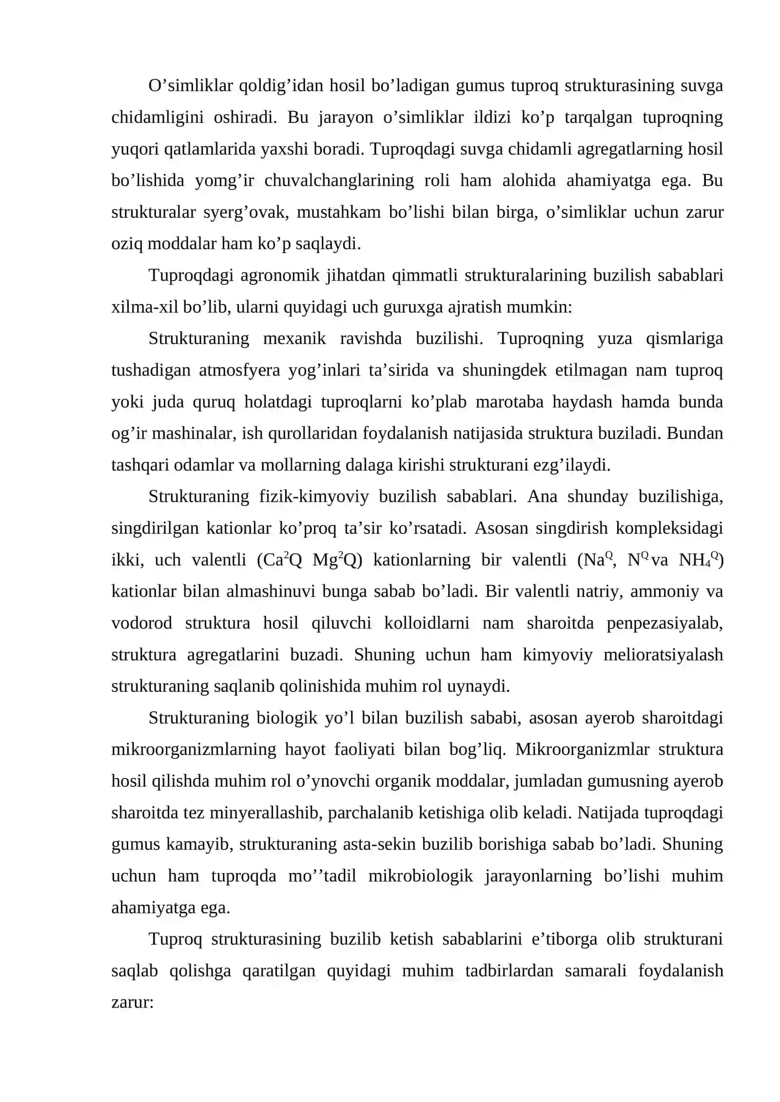 Tuproq strukturasi, fizik va fizik-mexanikaviy xossalari 3