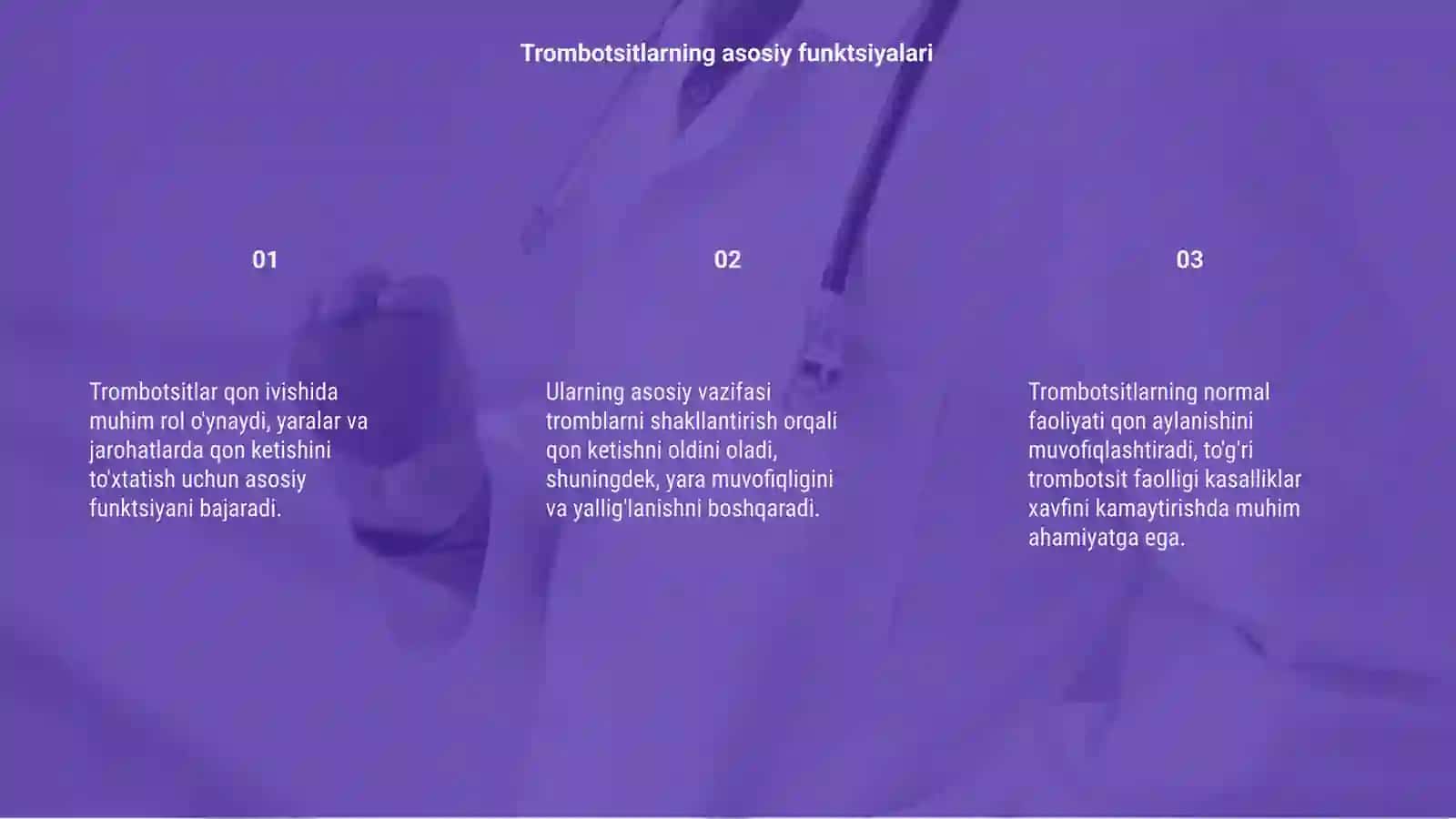 Trombotsitlarning gon ivish tizimidagi ahamiyati 3