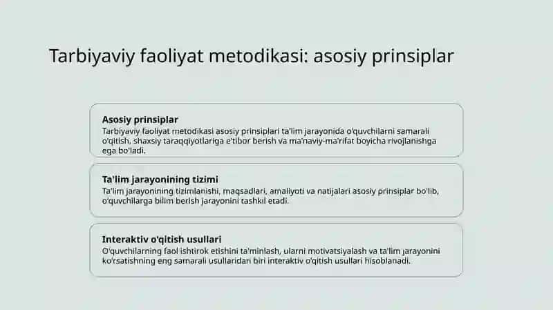 Tarbiyaviy ishlar metodikasi fanining boshqa fanlar bilan aloqasi 3