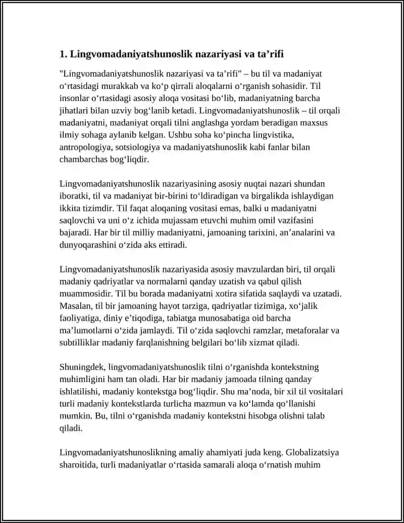 Lingvomadaniyatshunoslik nazariyasi va taʼrifi 3