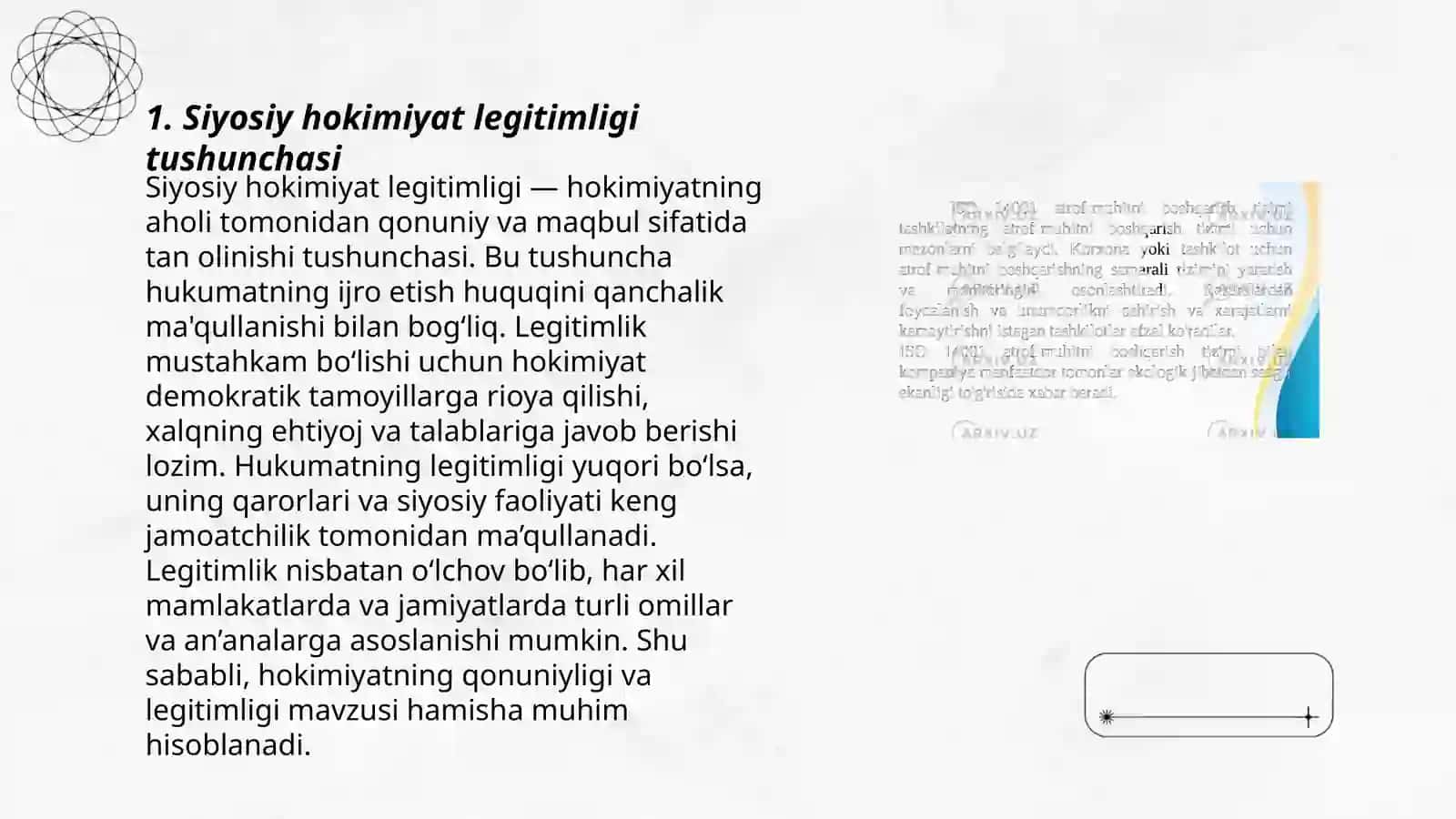 Siyosiy hokimiyat legitimligi tushunchasi 3