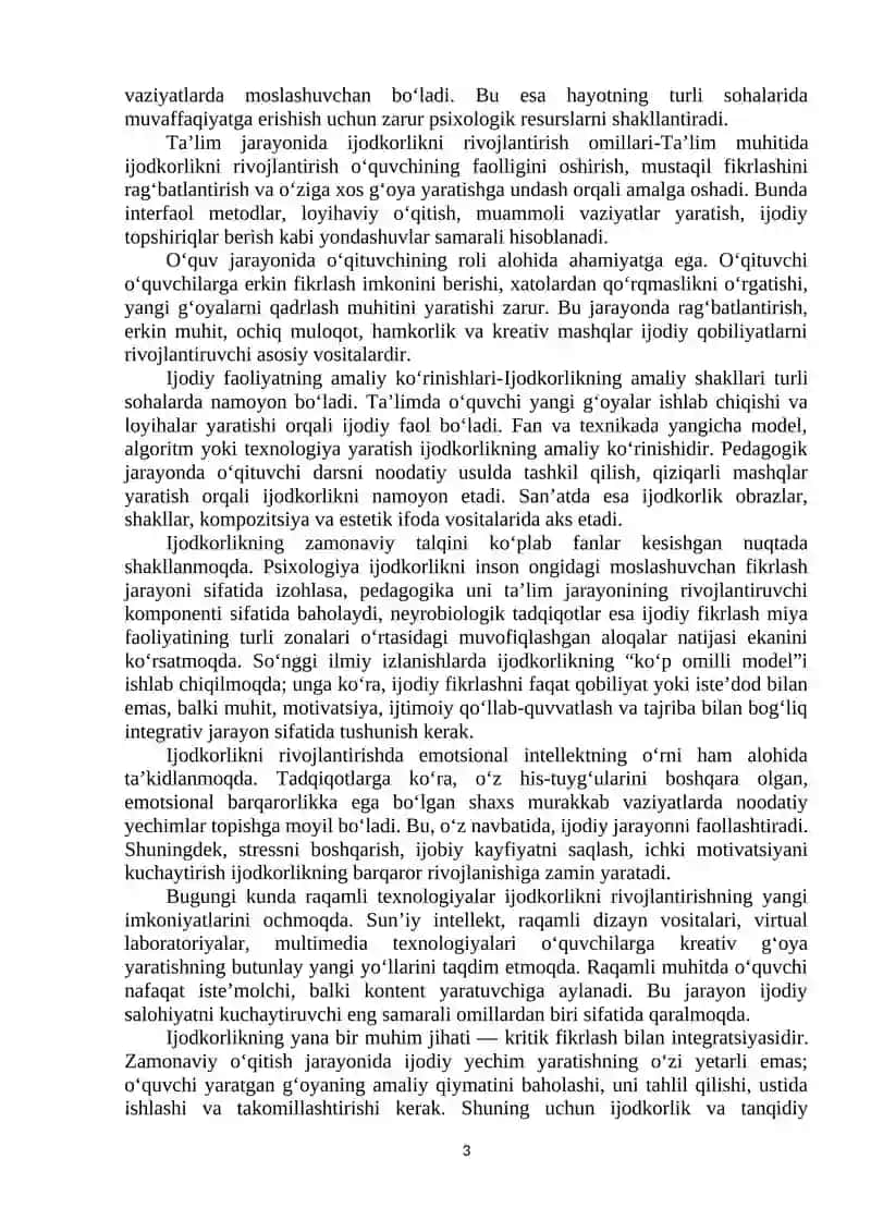 IJODKORLIK TUSHUNCHASINING MAZMUNI VA MOHIYATI. 3