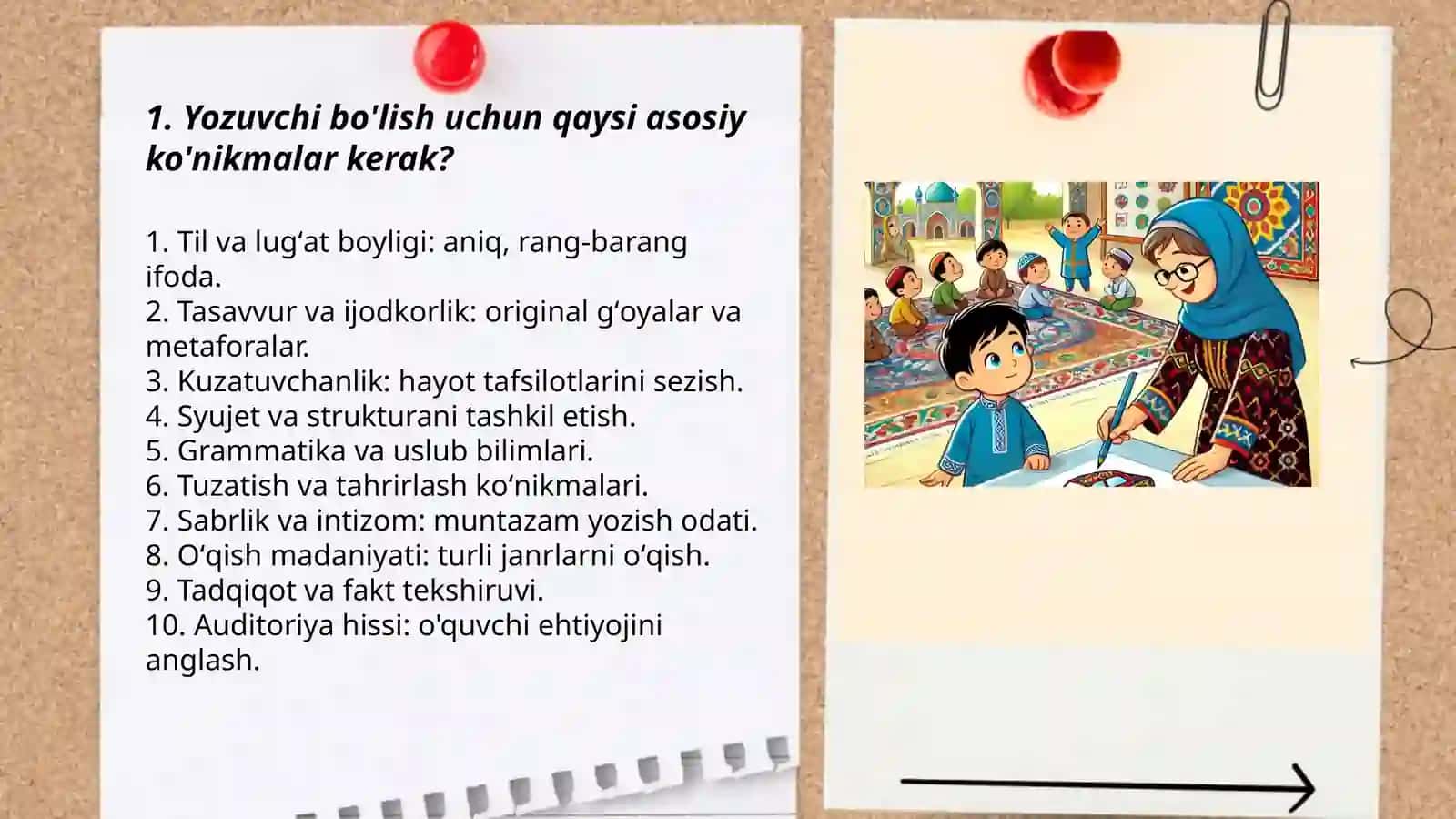 Yozuvchi bo'lish uchun qaysi asosiy ko'nikmalar kerak? 3
