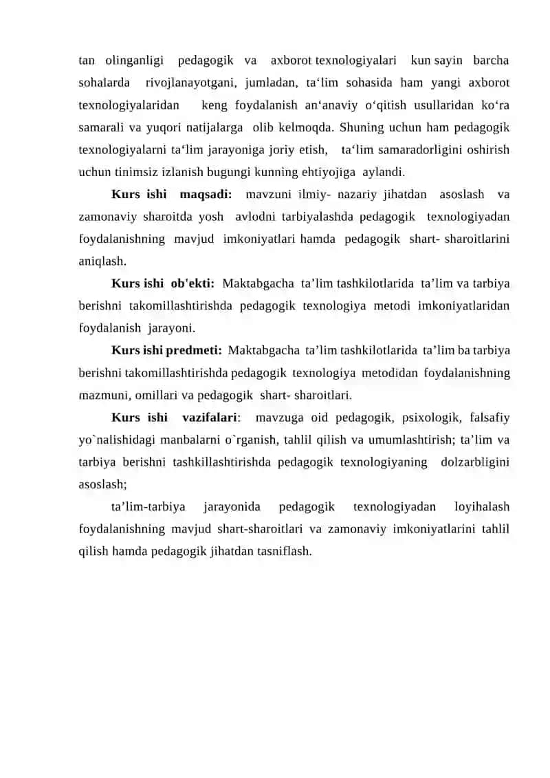 Maktabgacha ta’lim tashkilotlarida pedagogik texnologiyalardan foydalanishning mazmuni 3