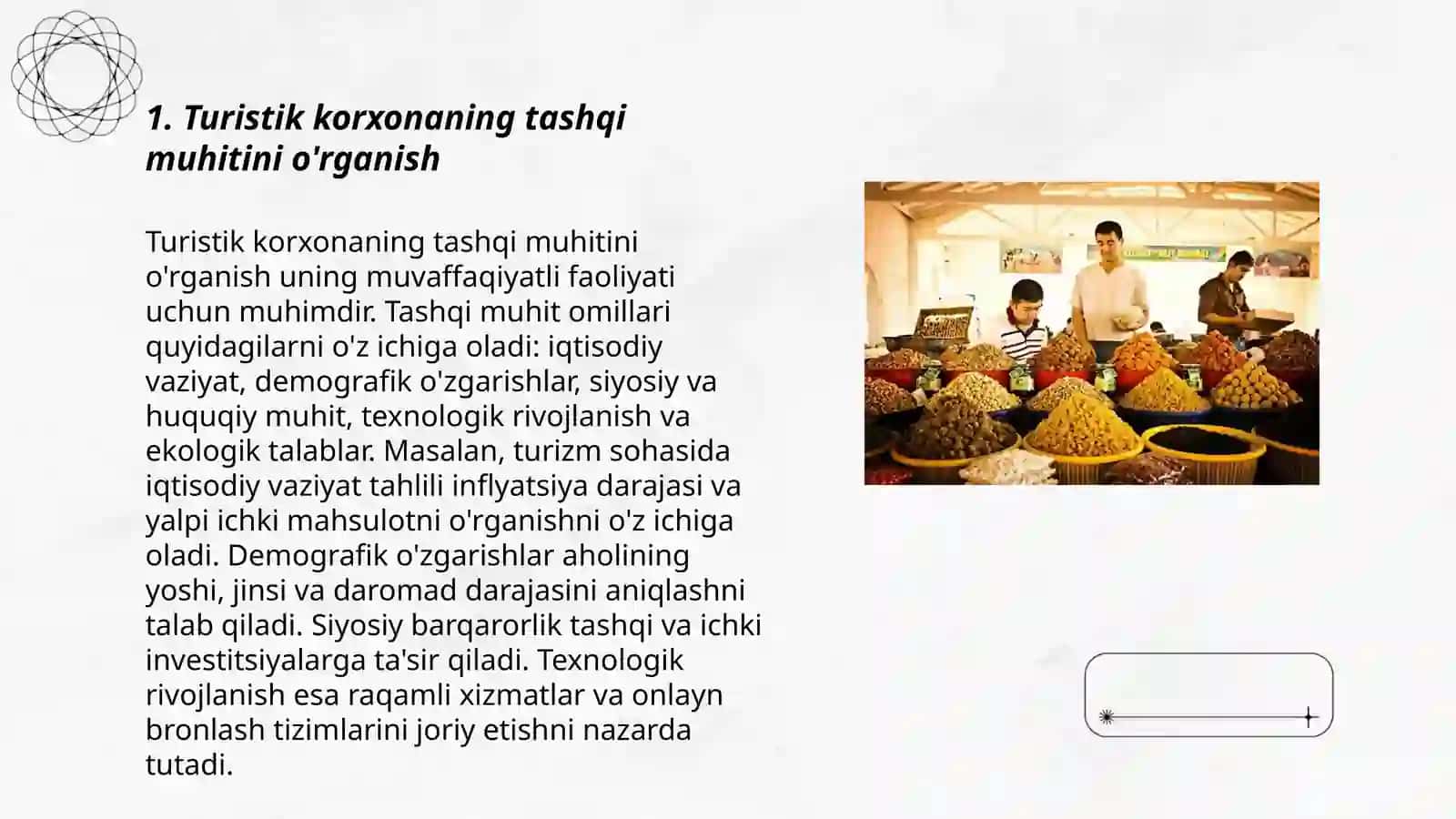 Turistik korxonaning muhitini o'rganish 3