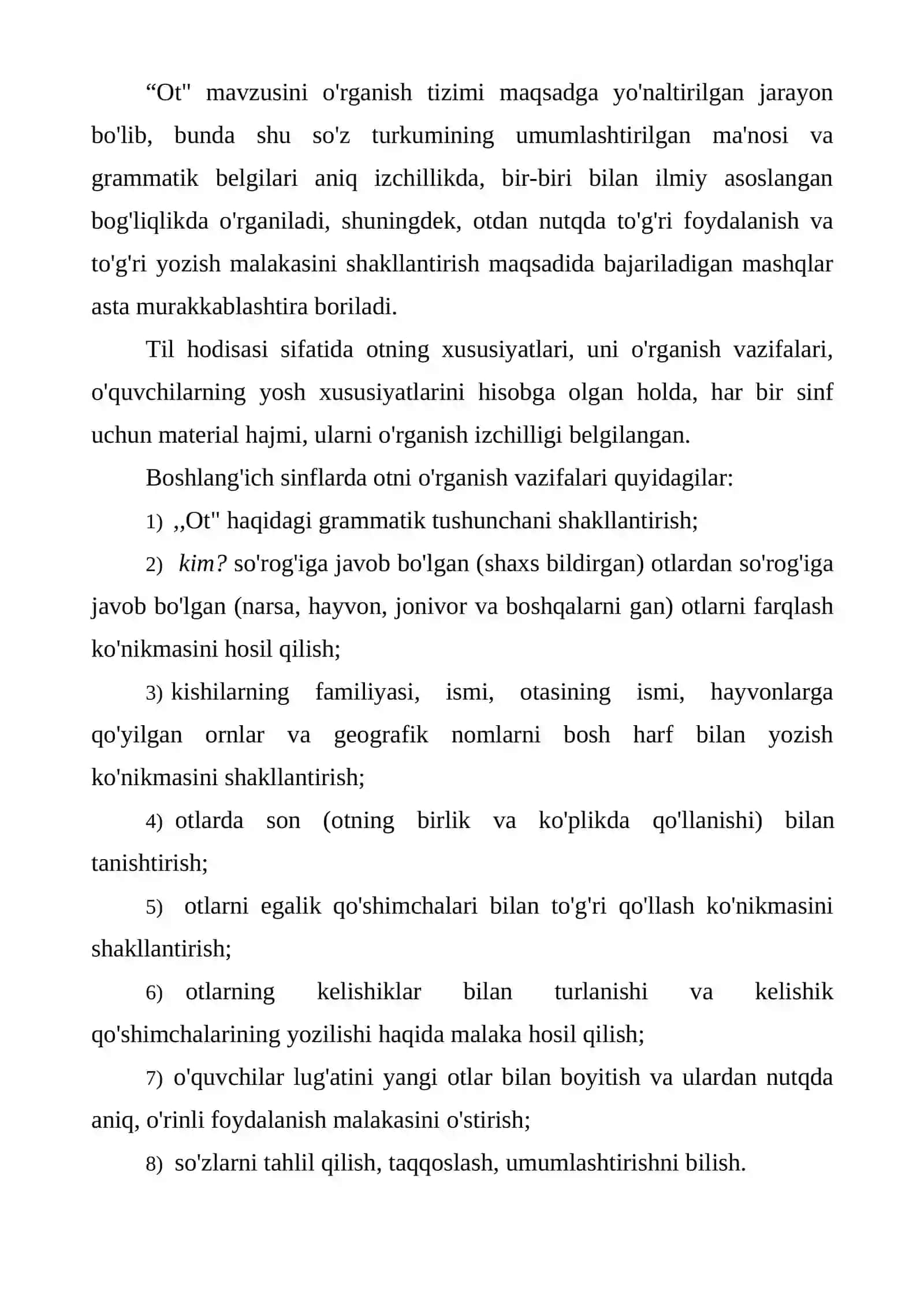 Boshlang'ich sinf ona tili darslarida ot so'z turkumini o'rgatish 3
