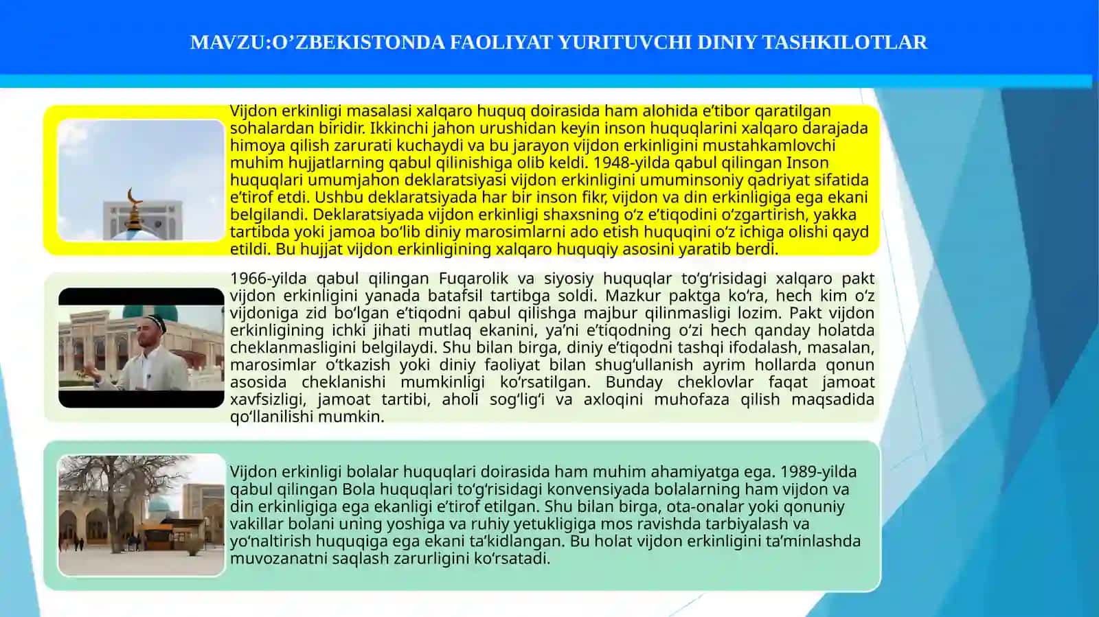 O’ZBEKISTONDA FAOLIYAT YURITUVCHI DINIY TASHKILOTLAR 3