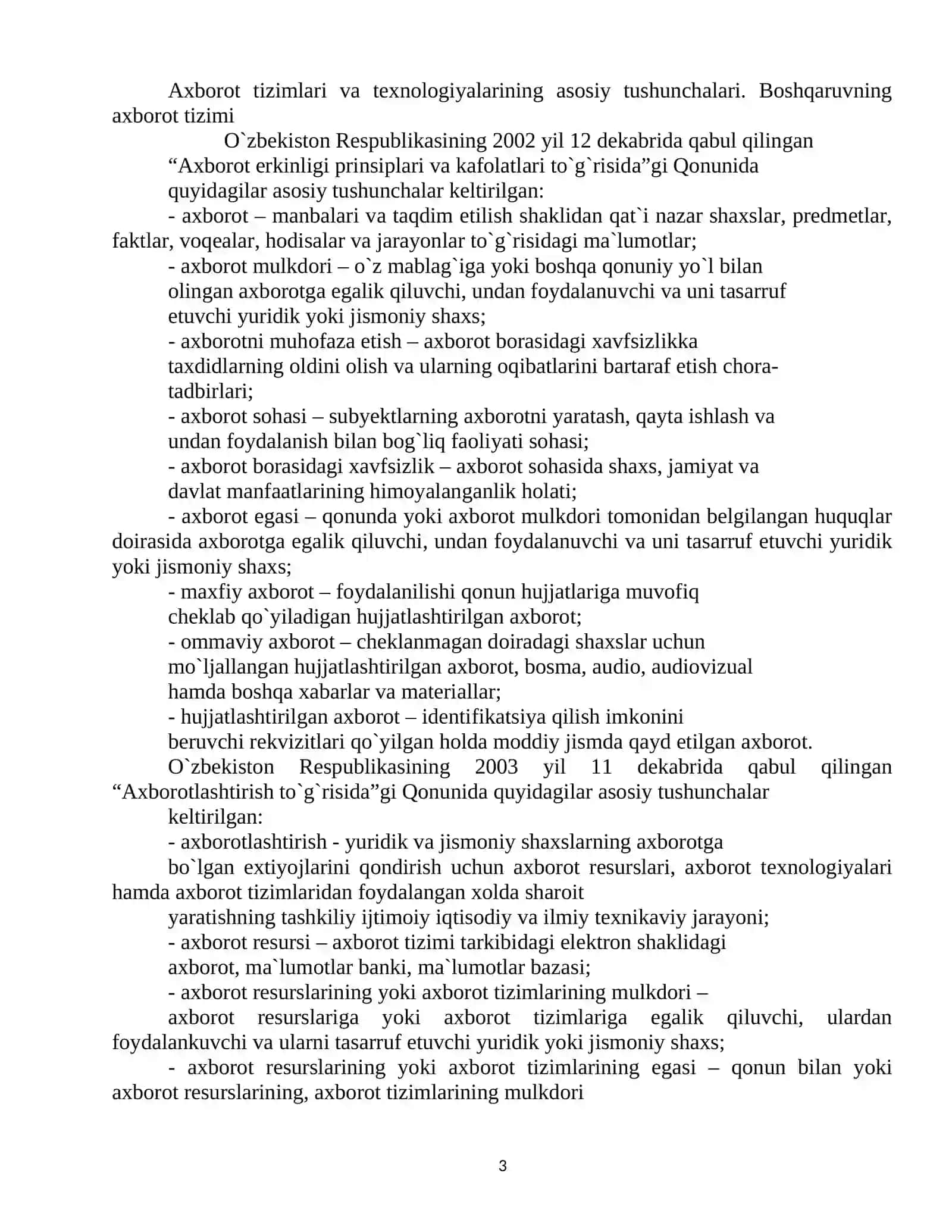 Axborot xavfsizligini ta`minlash 3