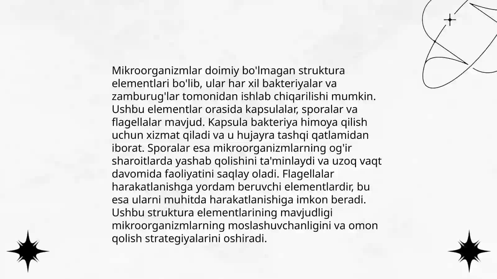 Mikroorganizmlarni doimiy bo'lmagan struktura elementlari 3