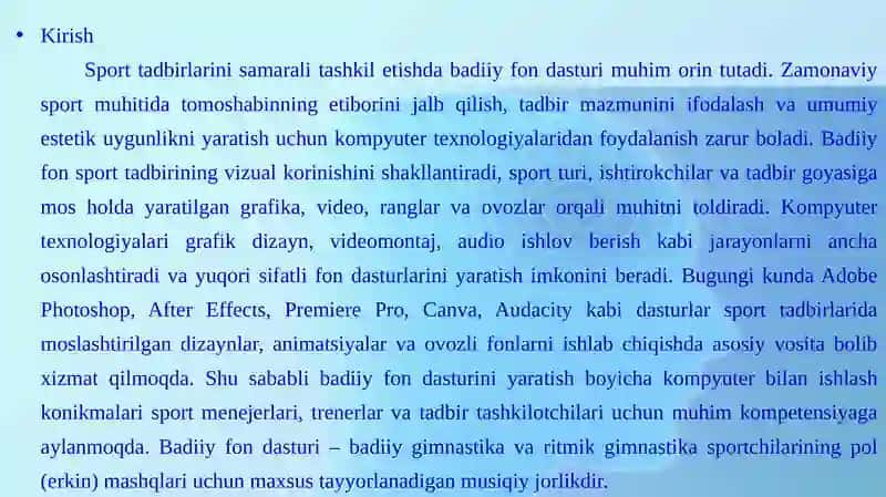 Badiiy fondasturini tayyorlash uchun kompyuterdan foydalanish 3