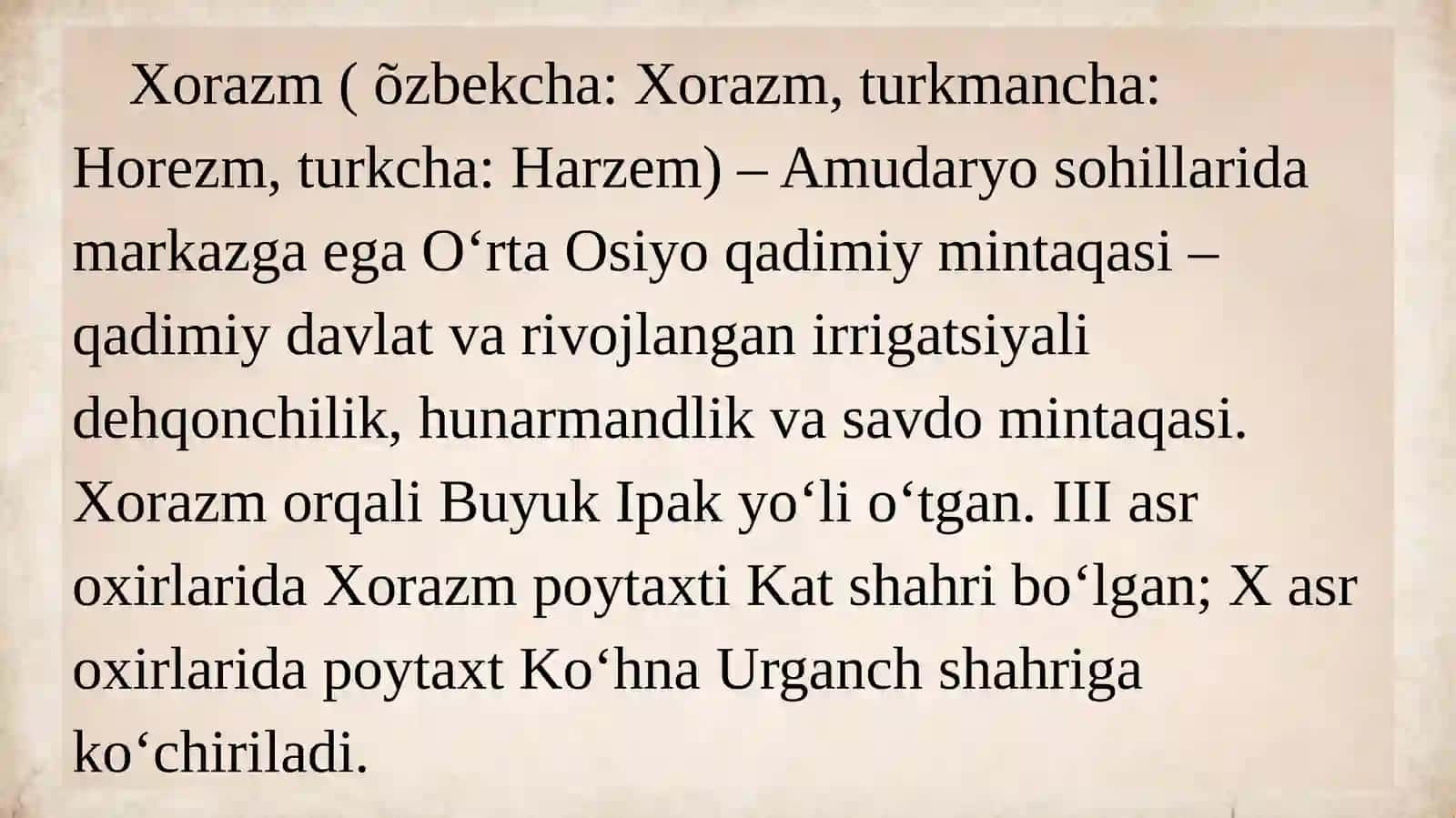 Eng qadimgi davrda Xorazm 3