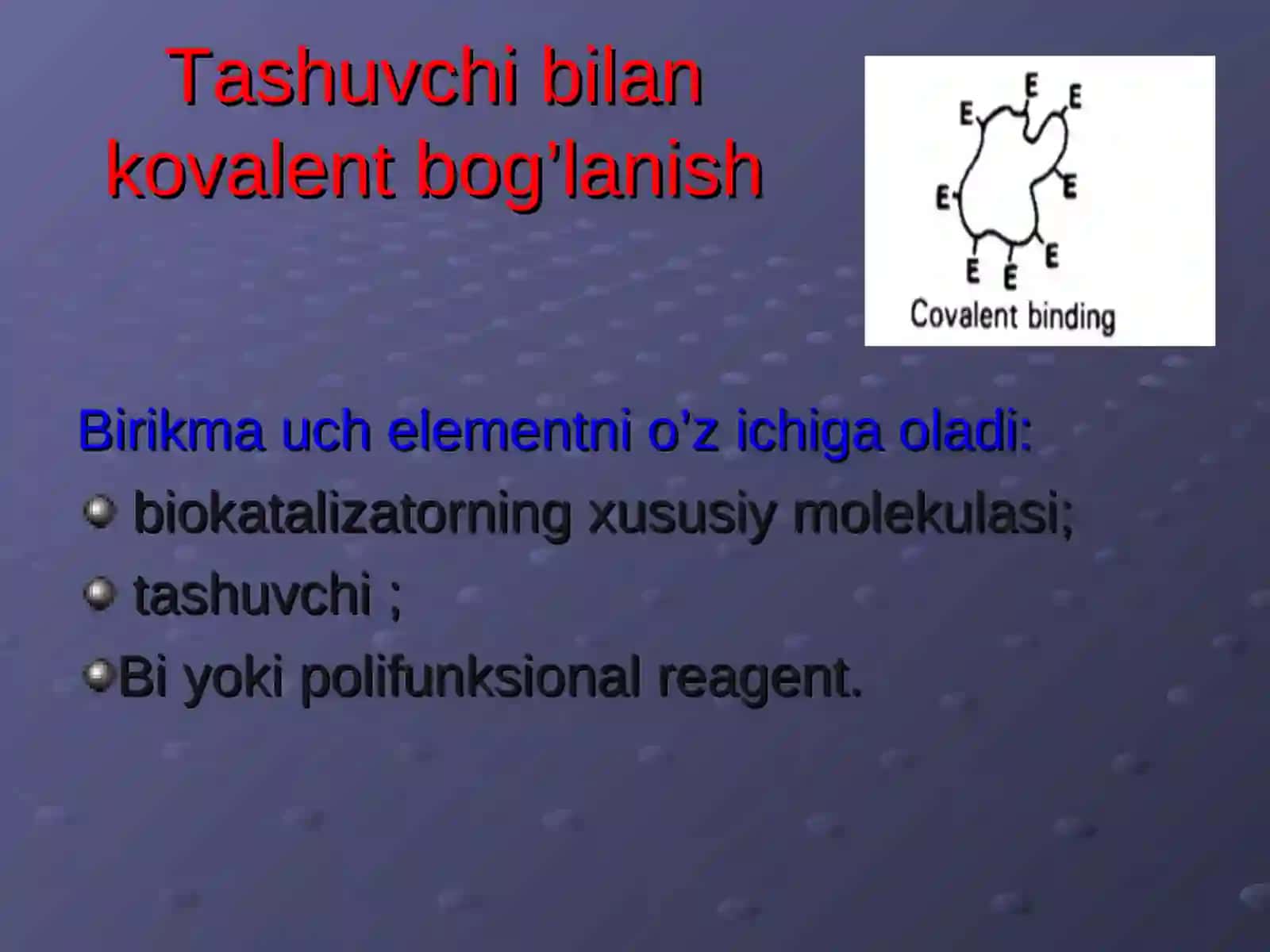 Fermentlarni imobillashning kimyoviy usullari 3