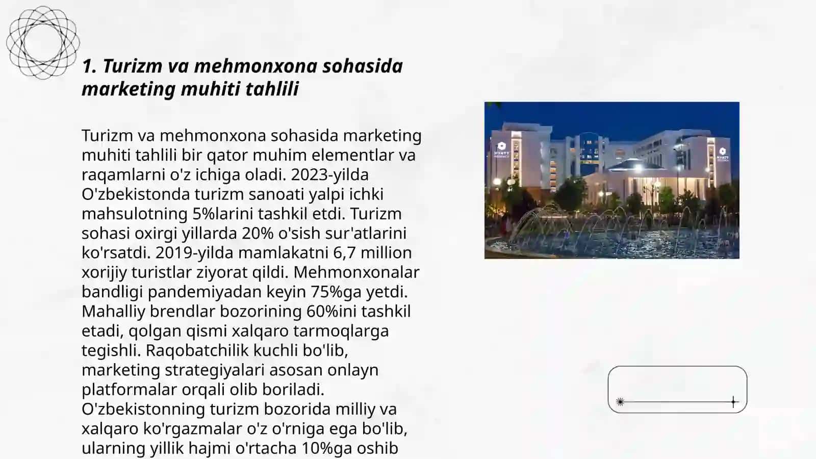 Turizm va mehmonxona sohasida marketing muhiti tahlili 3