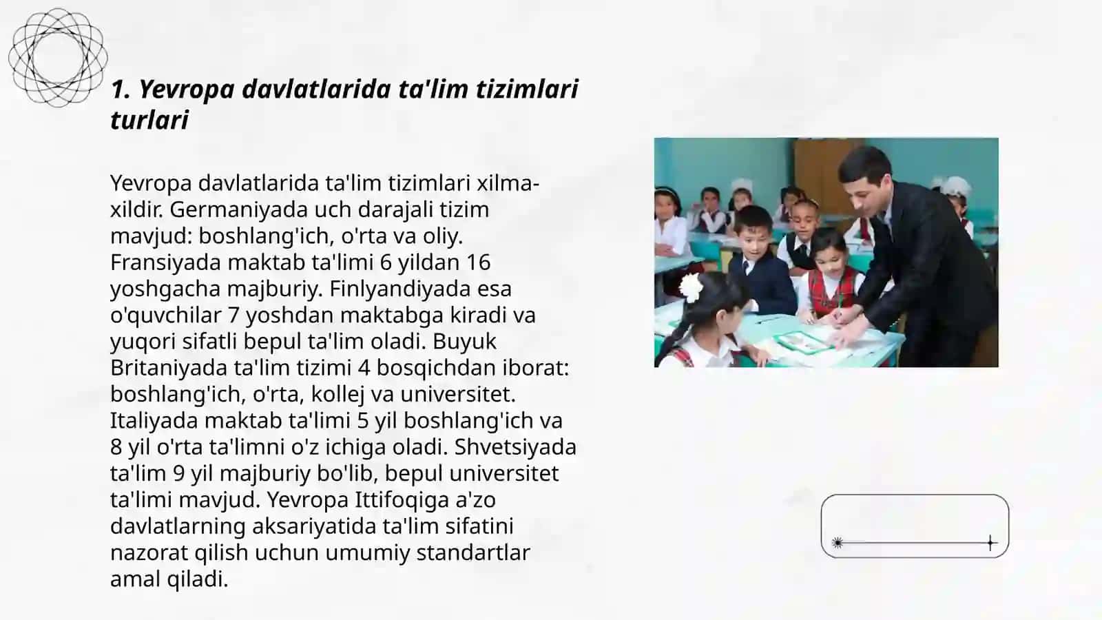 Yevropa davlatlari ta’lim tarbiya tizimi va ularning kompravistik tahlili 3