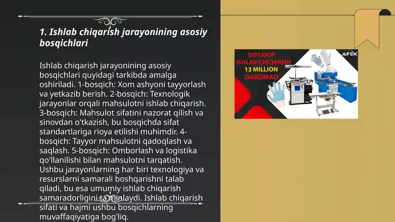 ISHLAB CHIQARISH JARAYONI VA UNI HISOBGA OLISH 3