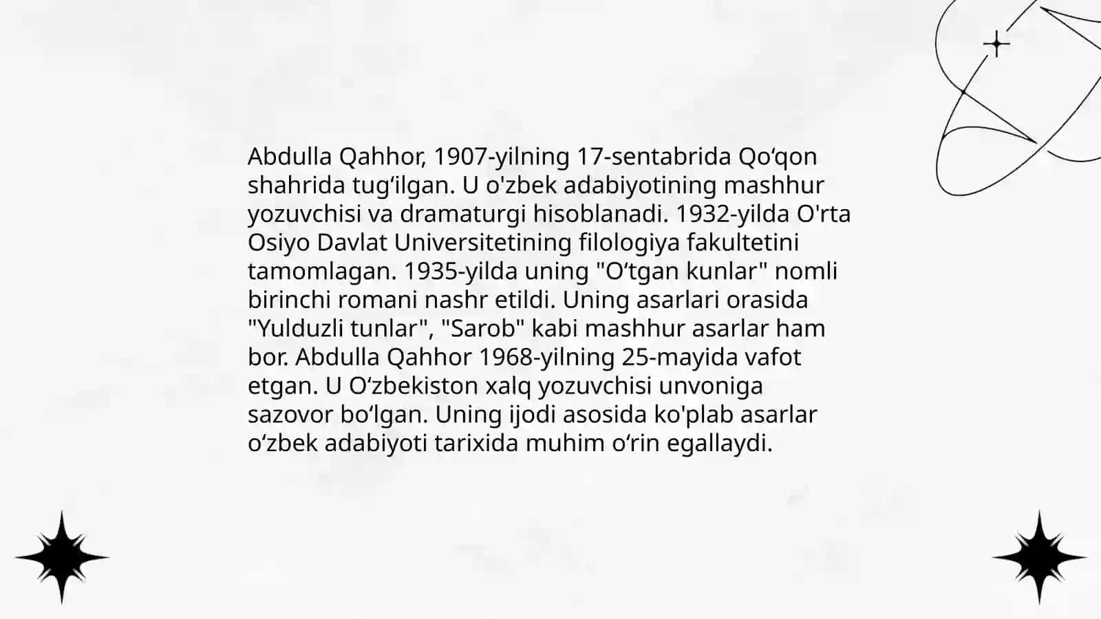 Abdulla Qahhorning asarlari 3