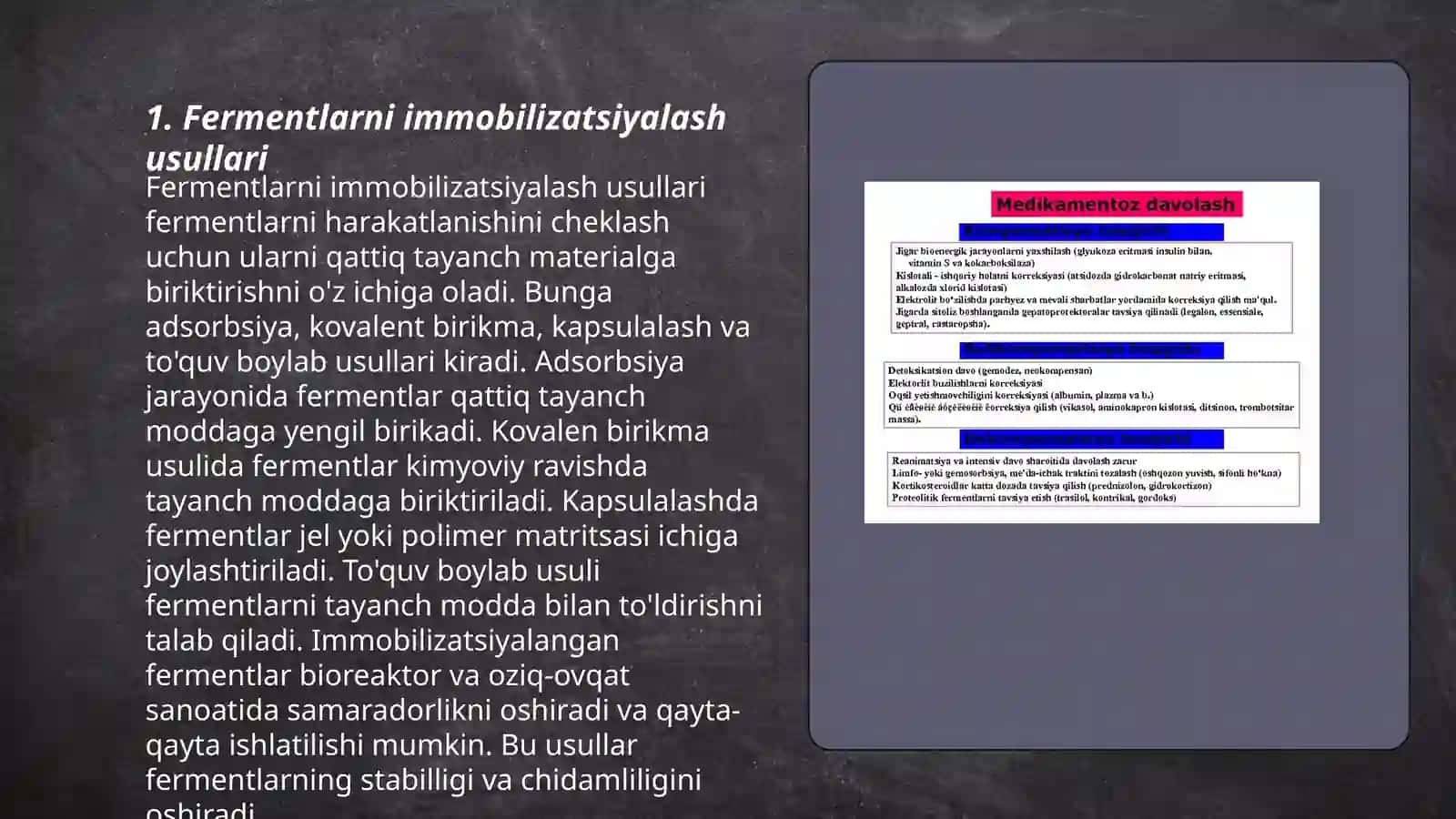 Fermentlarni immobilizatsiyalash 3