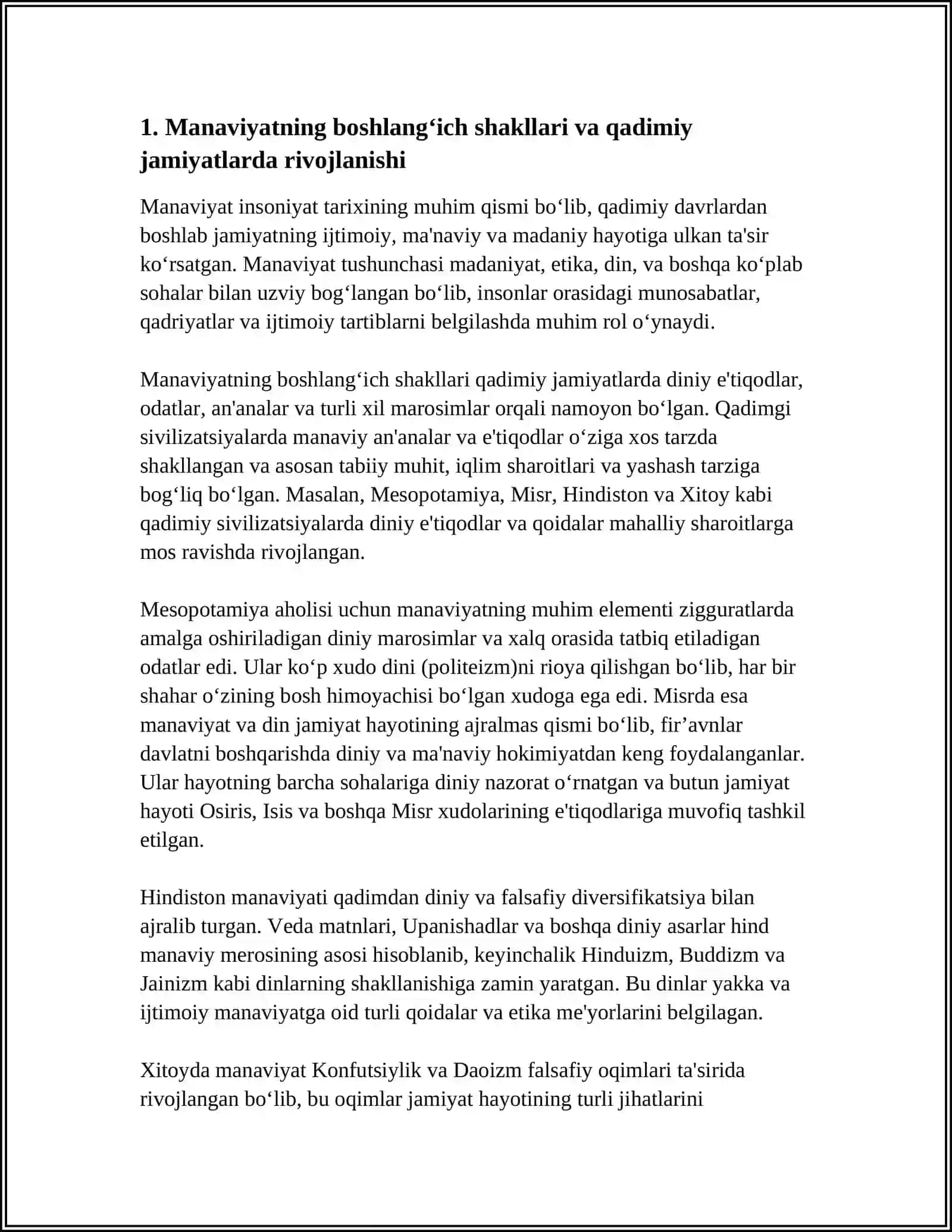 MANAVIYATNING RIVOJLANISH TARIXI 3