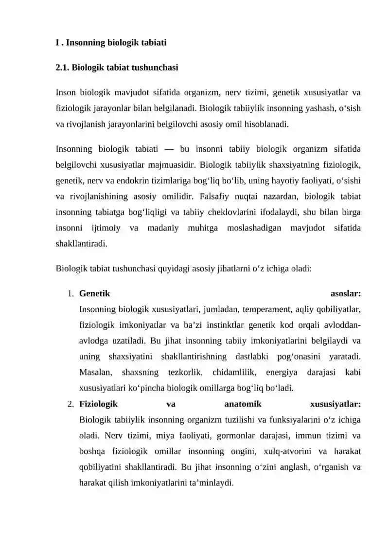 INSONNING BIO-IJTIMOIY TABIATI FALSAFIY MUAMMO SIFATIDA 3