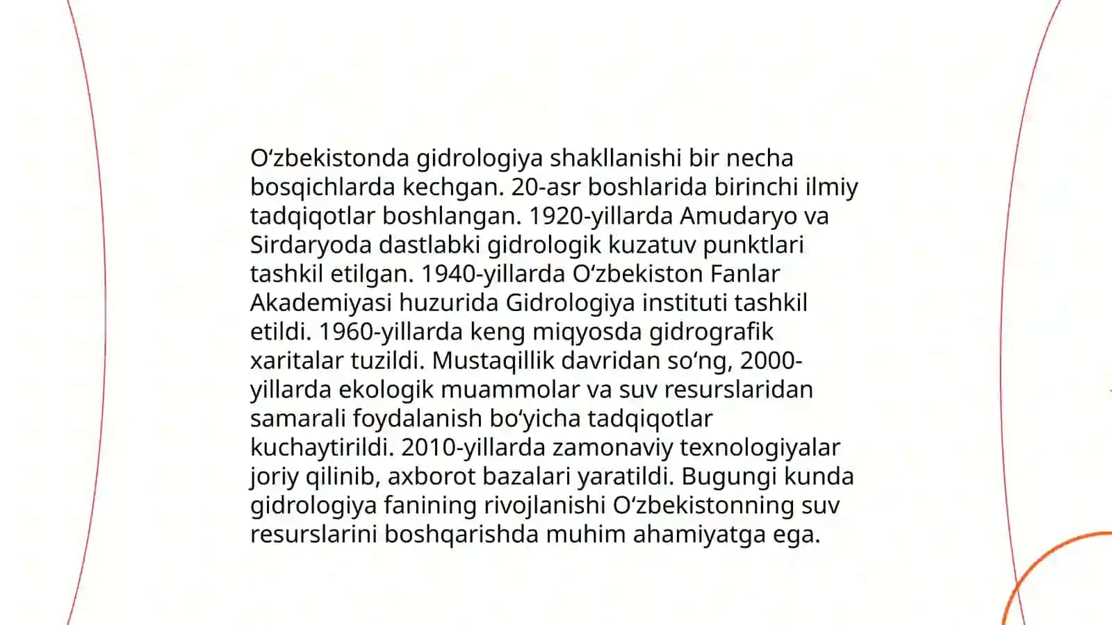 Oʻzbekistonda gidrologiyaning shakllanish bosqichlari 3
