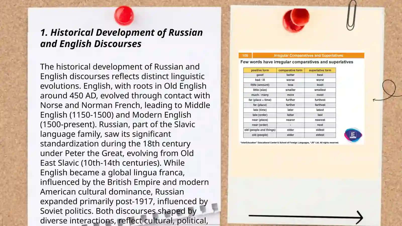 Comparative analysis of Russian and English discourses 3