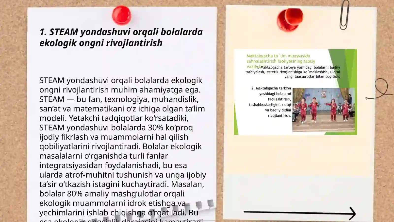 Maktabgacha ta’limda atrof- muhitga muhabbat hissini uygʻotish uchun STEAM ta’lim texnalogiyasini qoʻllash 3
