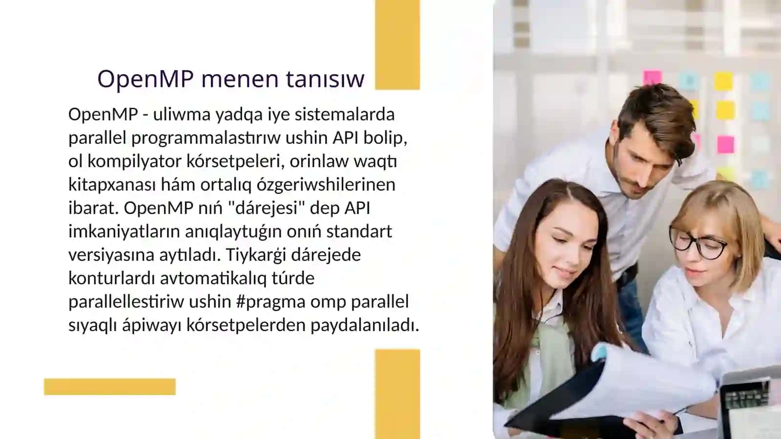 Standart OpenMP Dárejesindegi Mısallar 3