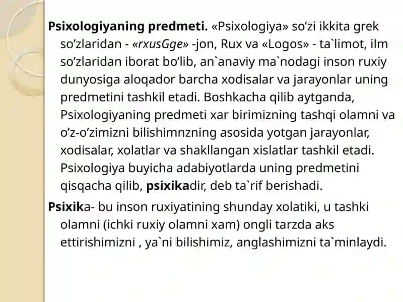 Umumiy Psixologiya fanining predmeti 3