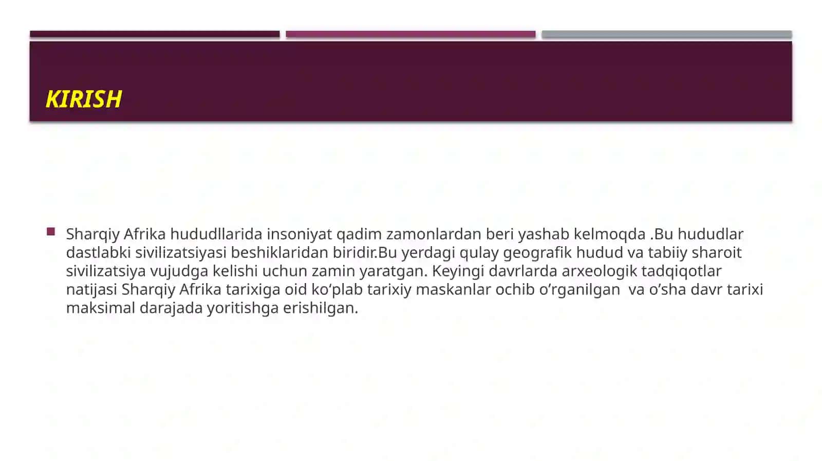 Sharqiy Afrika Hududidagi arxeologik topilmalar 3