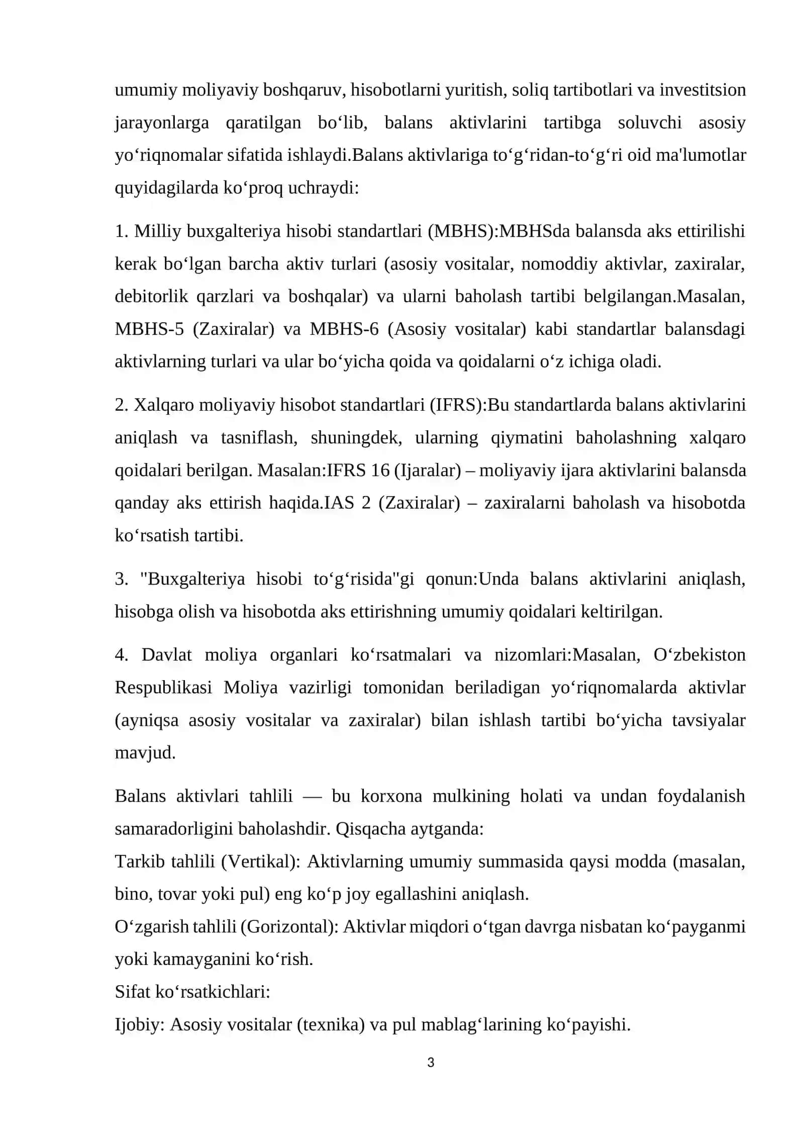 Balans aktiv moddalarining tahlili 3