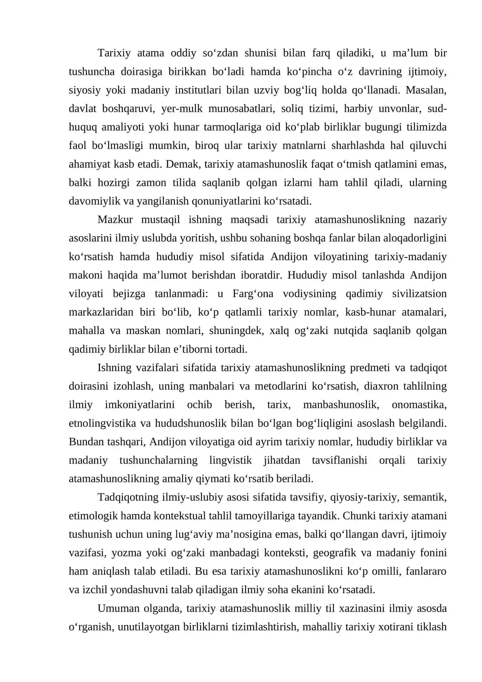 Tarixiy atamashunoslik haqida tushuncha va Andijon viloyati haqida ma’lumot 3