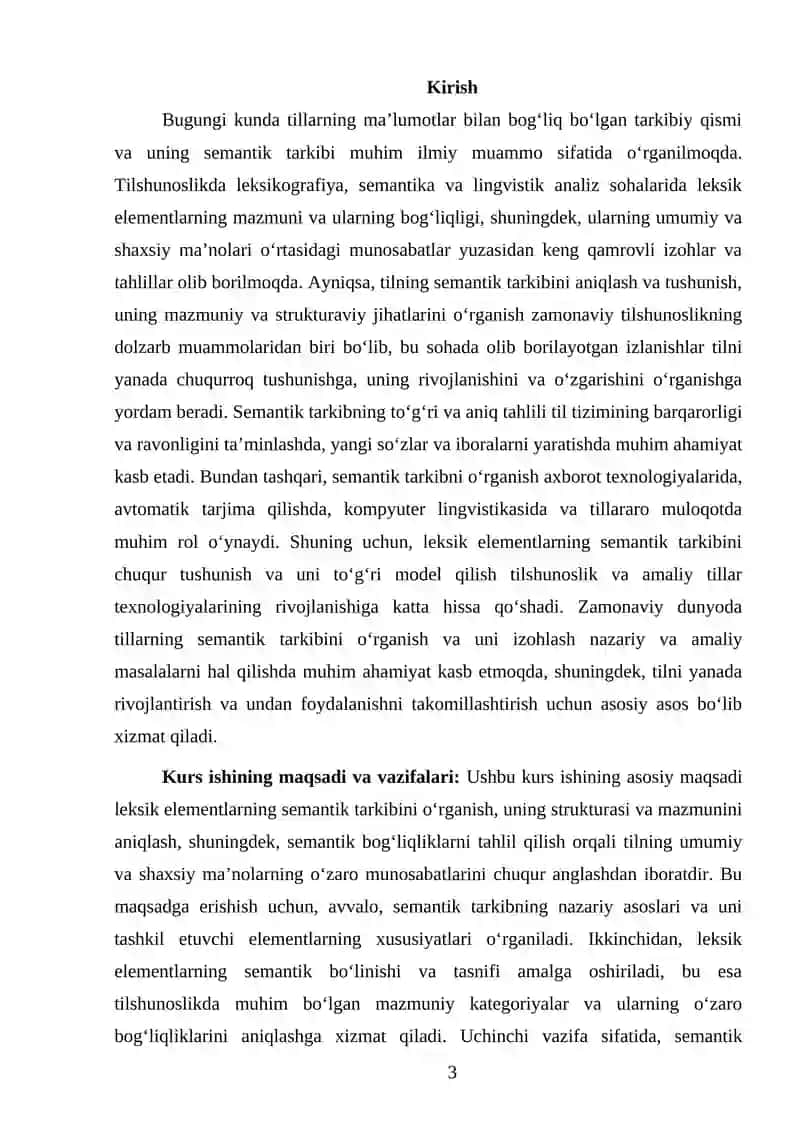 Leksemaning semantik tarkibi 3