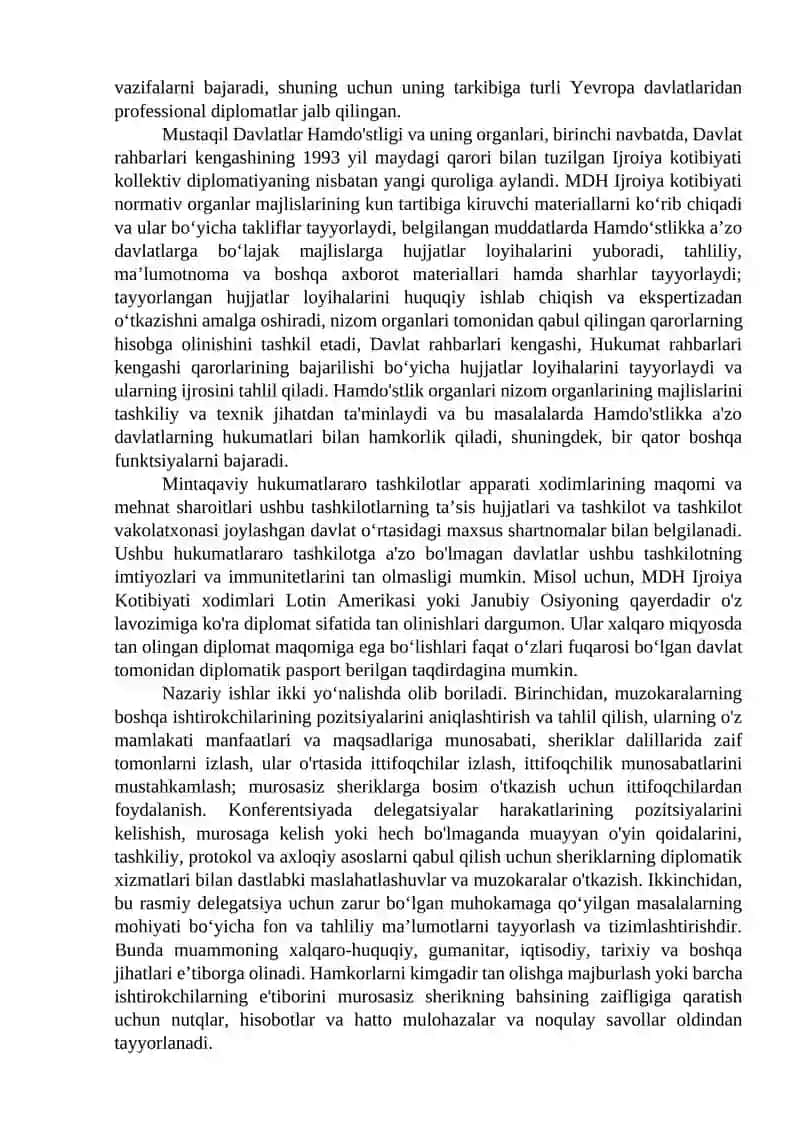 Xalqaro tashkilotlar diplomatiyasi va maxsus missiyalar 3