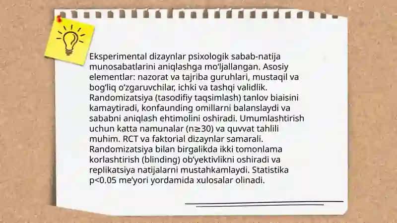 Hozirgi zamon psixologiyasining tadqiqot metodlari 3