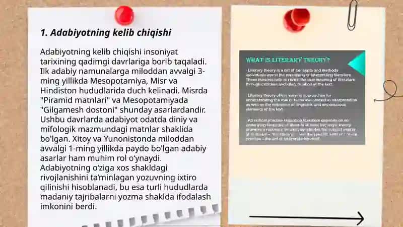 Adabiyotning kelib chiqishi 3