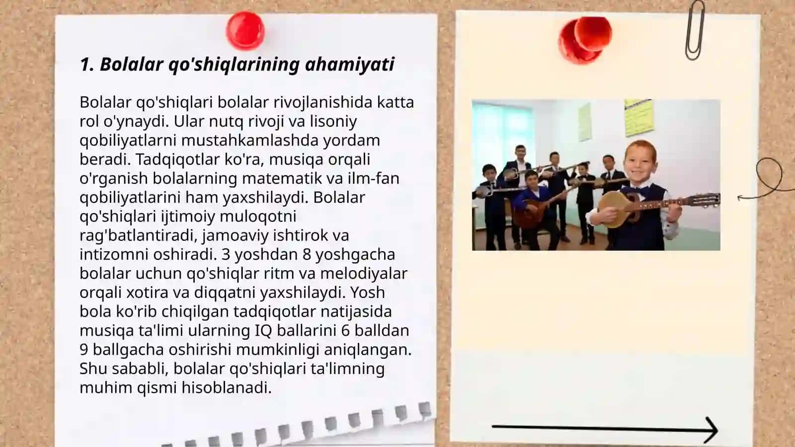 Bolalarni ashula aytish, musiqa tinglash va ritmik harakatlarga òrgatish 3