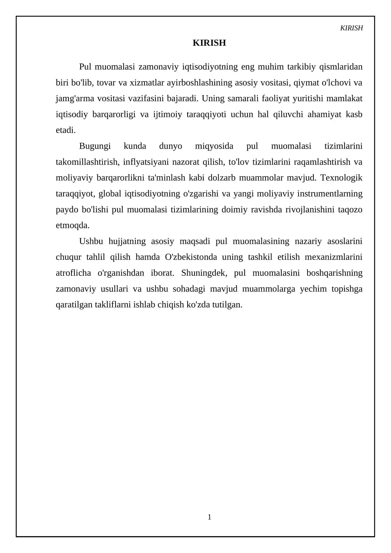 Pul muomilasi va uning tashkil etilish asoslari 3