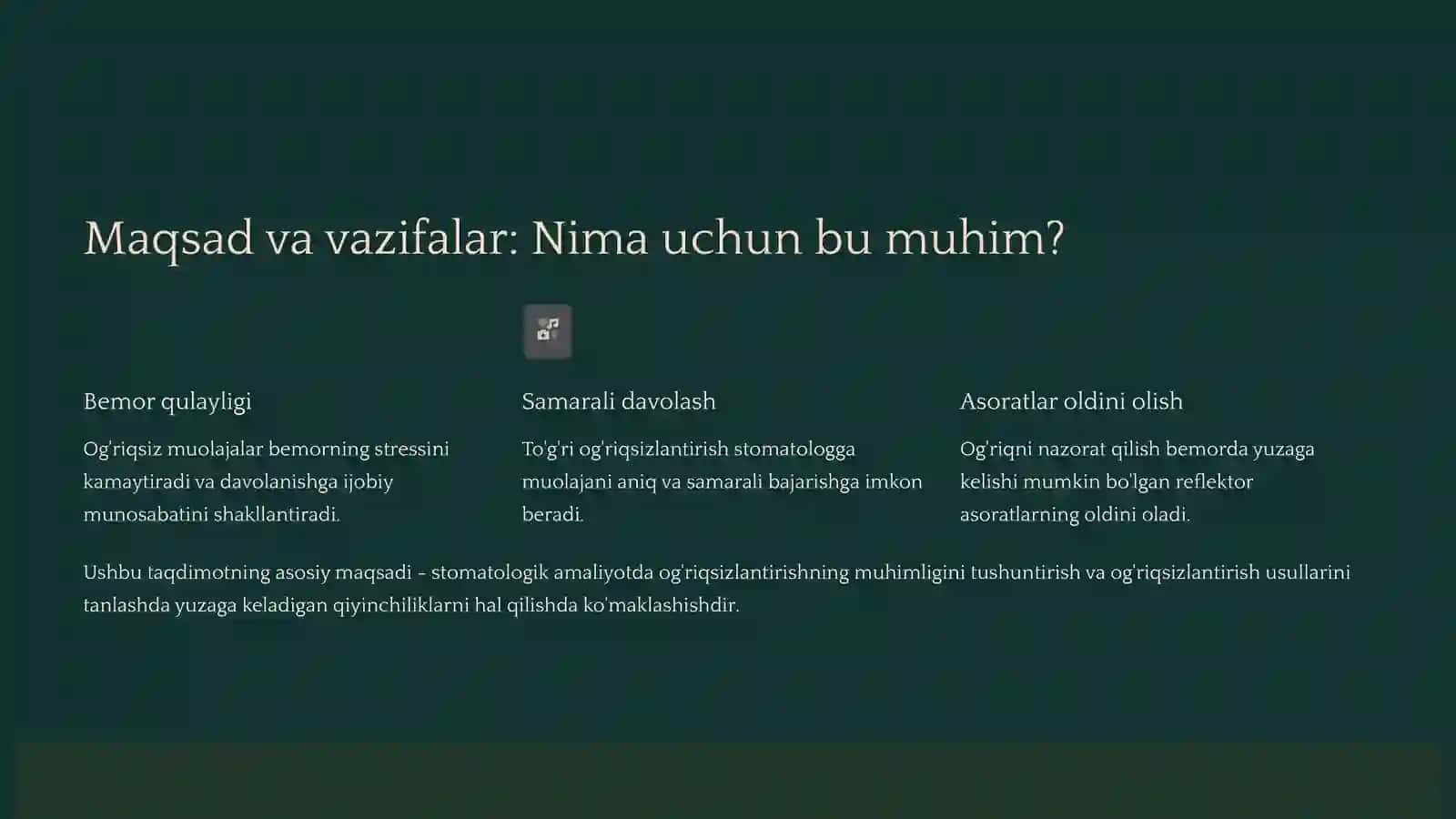 Yuqori va pastki jag’da markaziy og’riqsizlantirish usullari 3