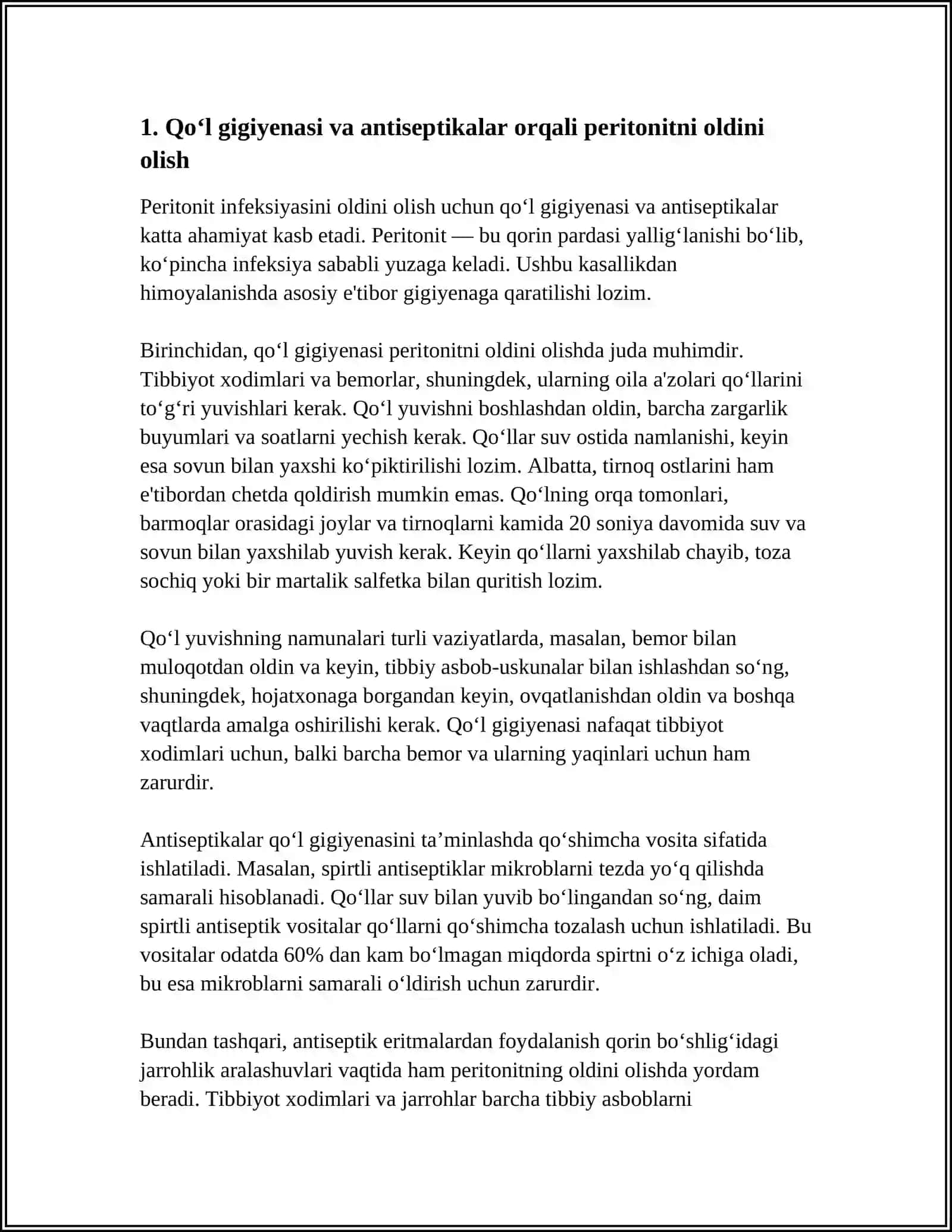 PERITANIT INFEKTSIYASINI OLDINI OLISH 3