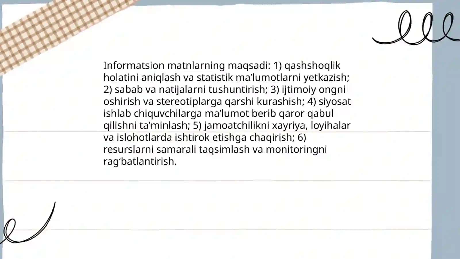 Qashshoqlik va matnning maqsadini aniqlash 3